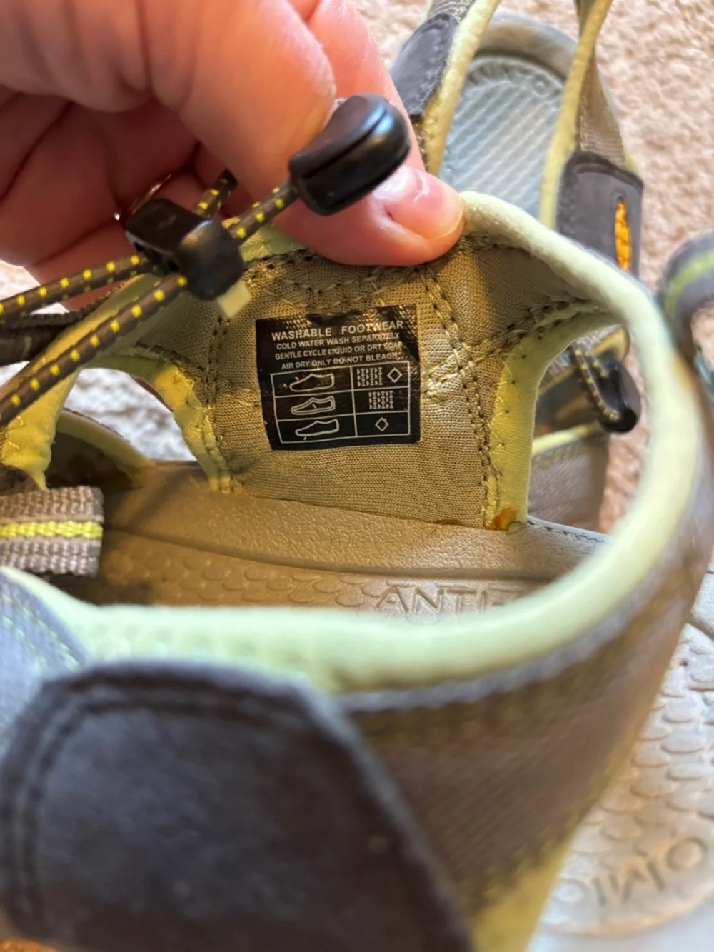 Keen Grey and Yellow Trail Sandals with Quick-Pull Lacing